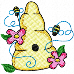Bees Embroidery Design 3 Bees Embroidery Design 3